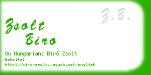 zsolt biro business card