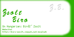 zsolt biro business card